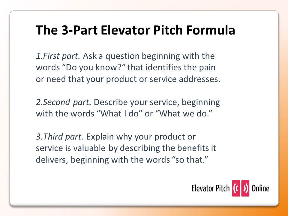 uitleg driestappen pitch model